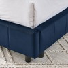 CAVINAS Full Bed Frame, Upholstered Tufted Full Size Bed Frame with Comfortable Backrest and Armrests, Modern Platform Bed for Bedroom - 3 of 4