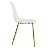 Anybear Modern Simple Transparent Plastic Dining Chair With Metal Legs, Set of 4 - 2 of 4