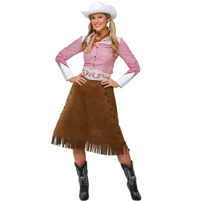HalloweenCostumes.com Women's Plus Size Rodeo Cowgirl Costume, 1 of 3