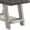 Syemin End Tables Athens Contemporary Two-Tone Wood Shelf Side Table End Table for Small Spaces Nightstand Accent Coffee Table, Gray, 23.5"*14"*22" - 4 of 4