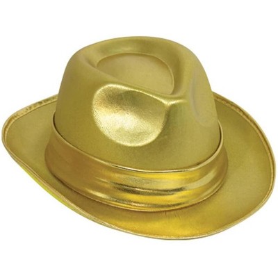 gold fedora hat