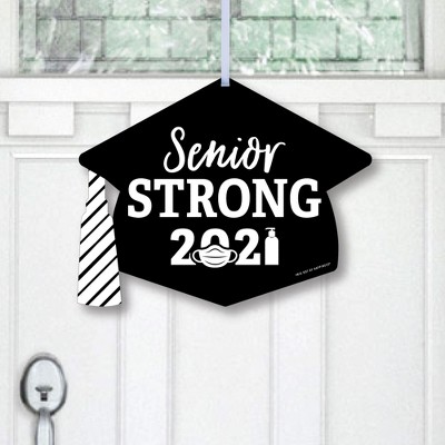 Big Dot of Happiness Senior Strong - Hanging Porch Class of 2021 Graduation Party Outdoor Decorations - Front Door Decor - 1 Piece Sign