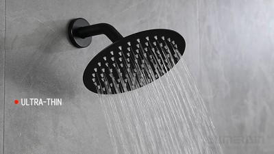 Brushed Gold Wall Mounted Rain Shower Faucet Set