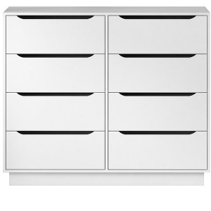 TiramisuBest White 8-Drawer Dresser,47.2'' Wide Wooden Chest with Large Capacity Storage for Bedroom, Living Room & Entryway - 1 of 4