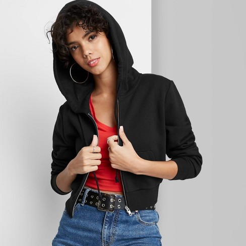 Women's Cropped Zip-up Hoodie - Wild Fable™ : Target
