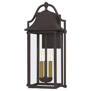 Manning 1-Light Western Bronze Outdoor Wall Lantern - 1 of 4