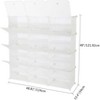 Coucheta 24-Grid Shoe Rack - 8-Tier Organizer for 24 Pairs, 48"x13" DIY Storage Shelves, White - 2 of 4