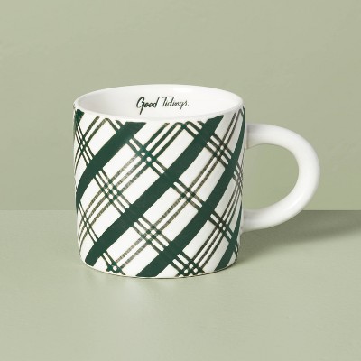 20 oz Stackable Plaid Coffee Mugs, Set of 2 by Cambridge Home