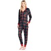 Ashford & Brooks Women's Mink Fleece Hooded One Piece Pajama Jumpsuit - 3 of 4