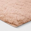 4'x5'6" Back to College Solid Shag Accent Rug Metal Pink - Room Essentials™ - 3 of 4
