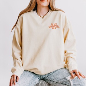 Embroidered In My Showgirl Era - Women's Lightweight Garment Dyed Sweatshirt - 1 of 3