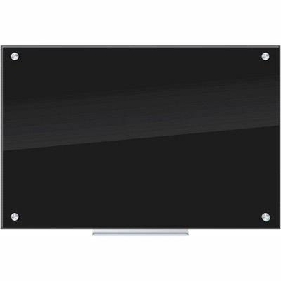 Photo 1 of U Brands Glass Dry Erase Board 35 x 23 Inches Black Surface Frameless