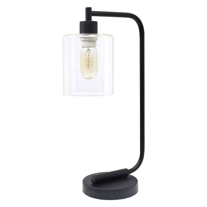 Modern Iron Desk Lamp with Glass Shade - Lalia Home, 1 of 7
