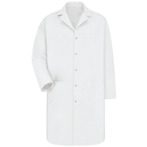 Red Kap Men's Red Kap Lab Coat With Interior Pocket, White - Large Tall Tall