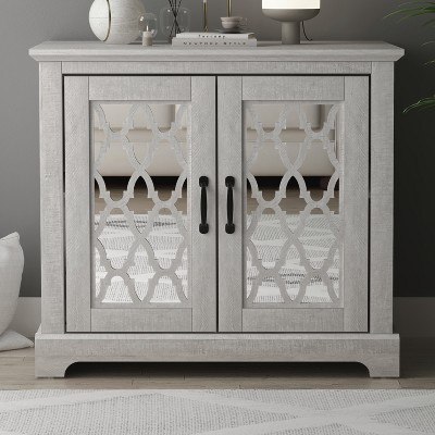 Galano Heron 2 Door Dusty Grey Oak Accent Cabinet (29.3 In. H X 32.4 In ...