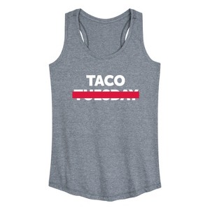 Women's - Instant Message - Taco Tuesday Crossed Out Graphic Racerback Tank - 1 of 4