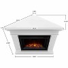 Kennedy 56" Grand Corner Electric Fireplace in White by Real Flame - image 4 of 4