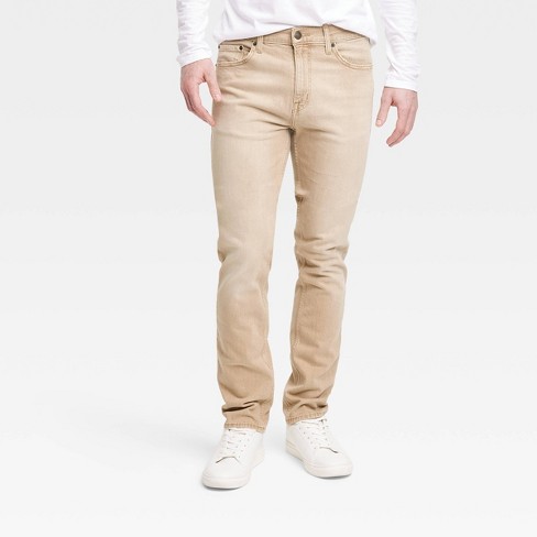 Ja mannetje Depressie Men's Lightweight Colored Slim Fit Jeans - Goodfellow & Co™ Light Brown  36x30 : Target