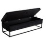 NicBex Velvet Fabric Pull-Open Top Ottoman Bench with Metal Base,Button Tufted Storage Ottoman for Bedroom - 4 of 4