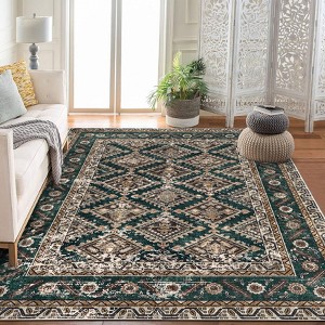 Washable Rug for Living Room Vintage Traditional Area Rugs for Bedroom Soft Non Slip Thin Stain Resistant Carpet Indoor - 1 of 4