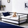 ChicFurnit Mattress Bases Sofa Bed Sliding Bed Frame with Handle Modern Convertible Support for Living Spaces, Black, 77.95"*40.79"*27.56" - 2 of 4