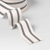 15' Christmas Legacy Luxe Premium Ribbon Ivory Gray Stripe - Wondershop™ - 3 of 3