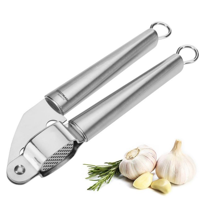 estmark Stainless Steel Garlic Press - Efficient and Elegant Kitchen Tool, 2 of 7