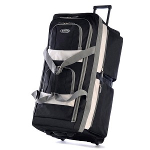 Olympia 8 Pocket U Shape Rolling Polyester Duffel Luggage Bag Suitcase with Push Button Hide Away Retractable Handle - 1 of 4