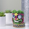 Northlight Smiling Floral Tiki Mask Tea Light Candle Holder - 4.5" - image 3 of 3