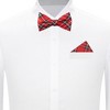 Jacob Alexander Men's Red Christmas Plaid Traditional Freestyle Self-Tie Bow Tie - 4 of 4