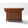 HomeStock  Cambridge Wood Top Rolling Kitchen Island Storage Cart, Microwave Stand, Spice Rack, Cherry - 2 of 4
