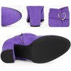 BLISSFUL STEP Buckle Chunky Heels with Side Zip Ankle Boots for Women - 3 of 4