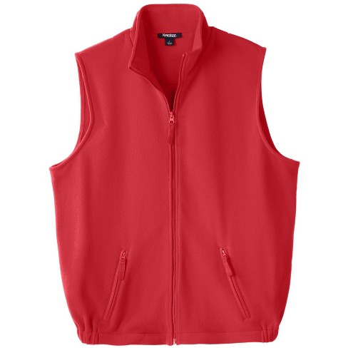 KingSize Men's Big & Tall Explorer Plush Fleece Zip Vest - Big - 6XL, Red  Apple