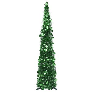 vidaXL Pop-up Artificial Christmas Tree Green 4 ft PET - 1 of 4