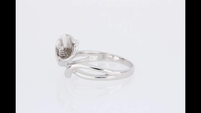 0.011 CT. T.W. Diamond Calla Lily Ring in Sterling Silver (GH) (I1:I2), 2 of 5, play video