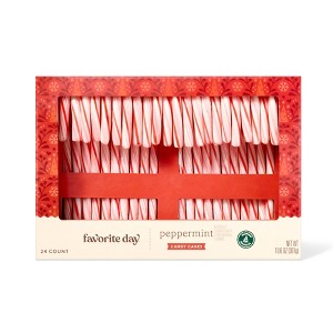 Christmas Peppermint Red & White Candy Canes - 10.6oz/24ct - Favorite Day™ - 1 of 3