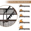 2 Wheeled Rattan Chaise Lounges: 5-Position Backrest, Cushions, Ideal for Garden/Outdoor Areas - 4 of 4