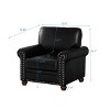 NicBex 35.83 Inch Modern Faux Leather Single Sofa with Wood Legs for Living Room,Office,Apartment - 3 of 4