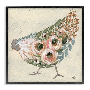 Stupell Industries Vintage Chicken with Floral Body, 24" x 24" - 1 of 4