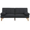 CAVINAS Comfort 2 Seat Sofa Couch Polyfiber Adjustable Tufted Upholstered Loveseat Sofa Couch with Solid Wood Legs - 2 of 4