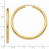 Black Bow Jewelry 3mm x 45mm 14k Yellow Gold Polished Endless Tube Hoop Earrings - 4 of 4