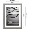 Americanflat 5x7 Picture Frame in Grey - Thin Border Frame Displays 4x6 With Mat and 5x7 Without Mat - Horizontal and Vertical Formats - 2 of 4