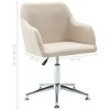 vidaXL Swivel Dining Chairs, 2 Pcs, Cream Fabric - 4 of 4