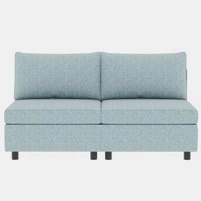 NicBex Armless Loveseat Sofa Modern Convertible 2 Seater Couch with Soft Cushion and Pillows for Living Room,Apartment