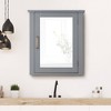 Mercer Mid Century Modern Wooden Medicine Cabinet Gray - Elegant Home Fashions - 3 of 4