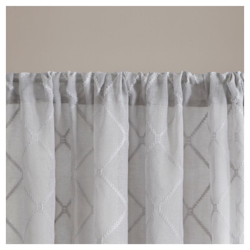 Clarissa Diamond Sheer Curtain Panel, 4 of 7