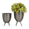 2pc Contemporary Metal Planter Pots - Olivia & May - image 2 of 4