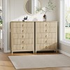 Fluted Dresser 54 Inch Wide, 7-Drawer Wood Dresser for Bedroom, Modern Chest of Drawers, Storage Organizer Cabinet for Living Room, Hallway - 2 of 4