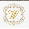 Linum Home Textiles 100% Turkish Cotton MONICA Gold Thread 2PC Embellished Hand Towel Set - 3 of 3