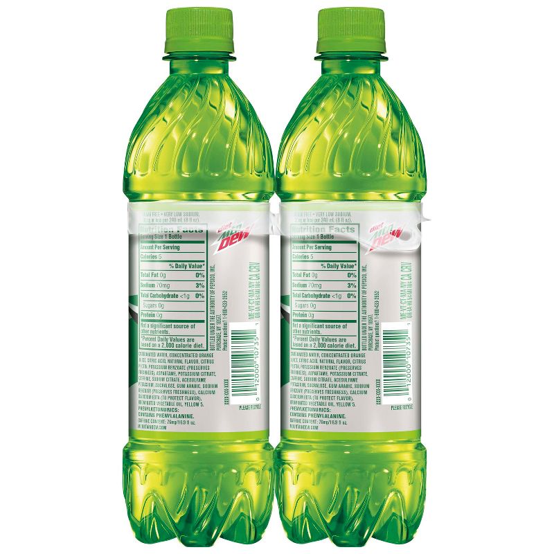 Diet Mountain Dew Citrus Soda - 6pk/16.9 fl oz Bottles, 6 of 7